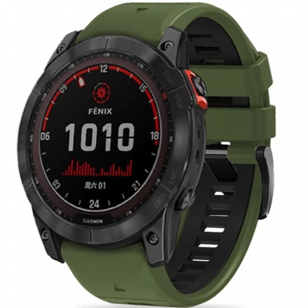  Ремінець Tech-Protect IconBand Pro для Garmin Fenix 3 | 5X | 3HR | 5X Plus | 6X | 6X Pro | 7X Army Green Black (9319456605112)